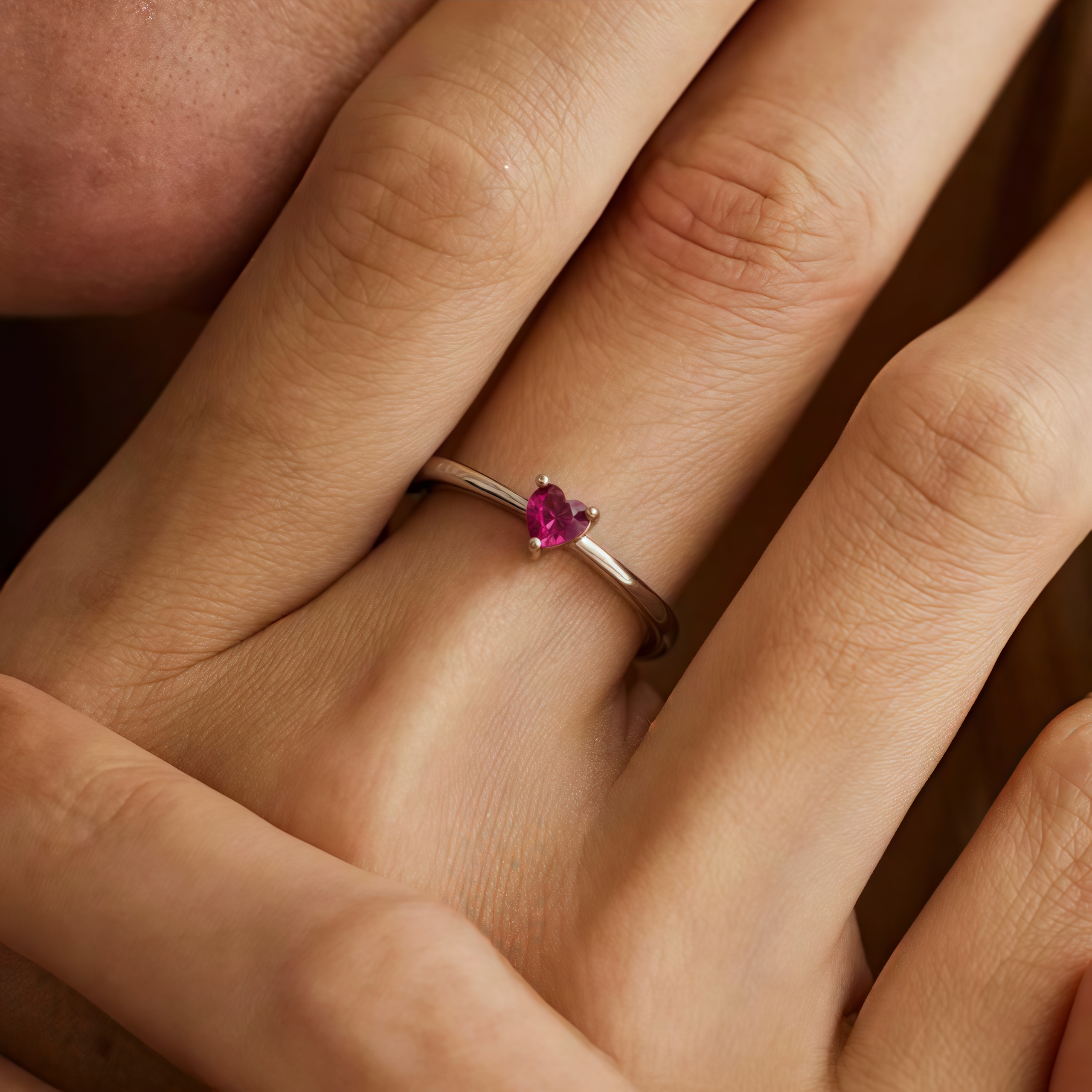 Be Your Best Self Heart Birthstone Ring