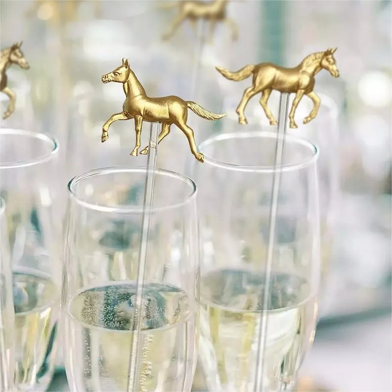 🐴Kentucky Derby Horse Drink Stirrers - Set of 6