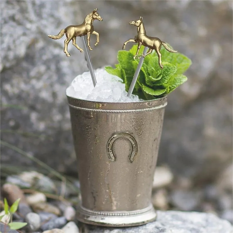 🐴Kentucky Derby Horse Drink Stirrers - Set of 6