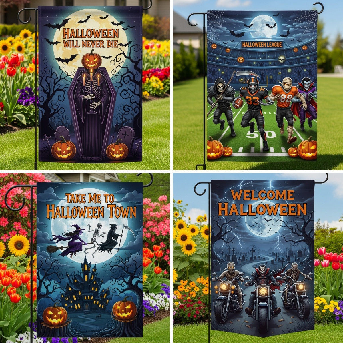 Halloween outdoor decoration flags