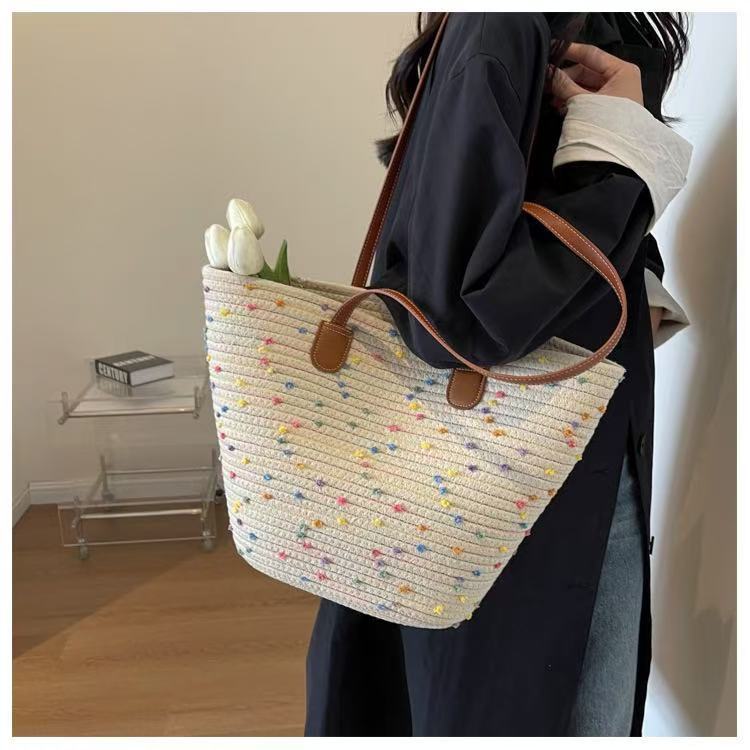 👜Handmade cotton woven shoulder bag👜