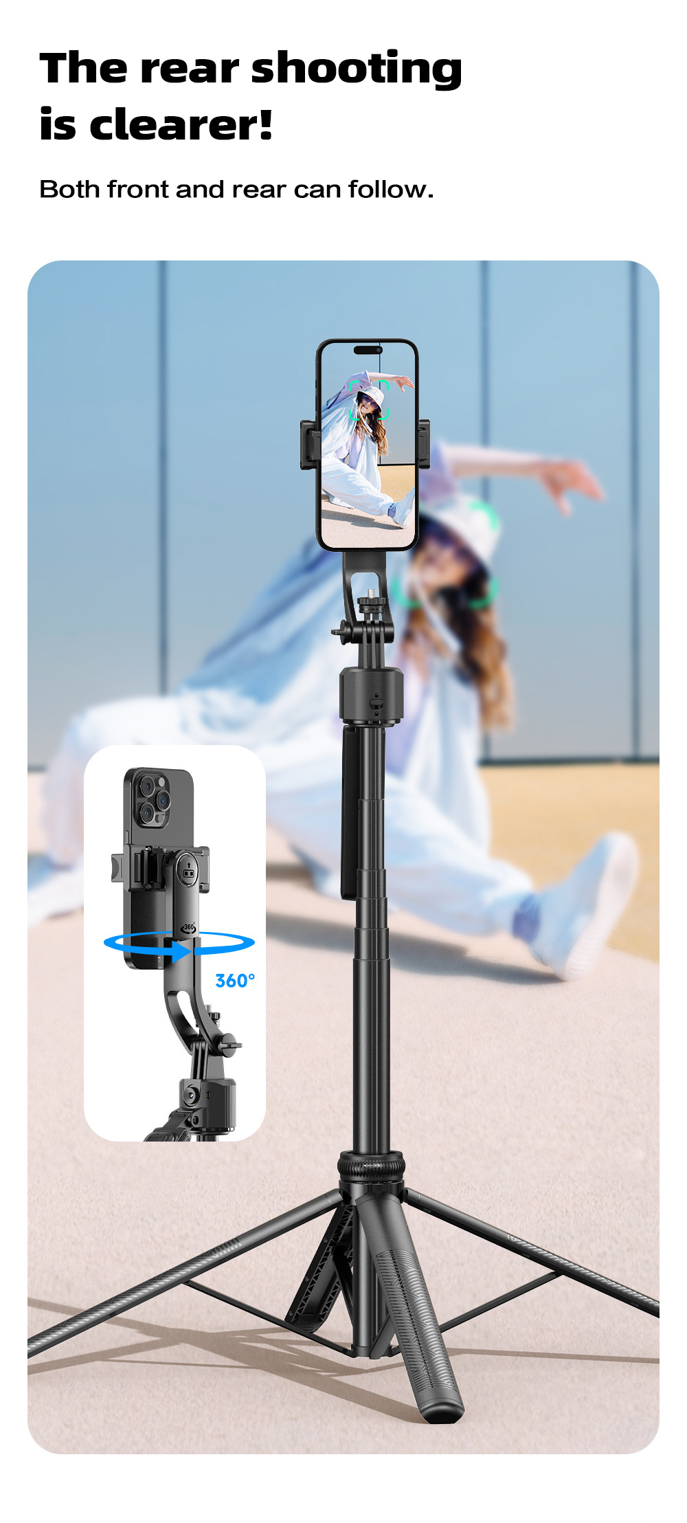 C17AI Smart Pan-tilt Selfie Stick