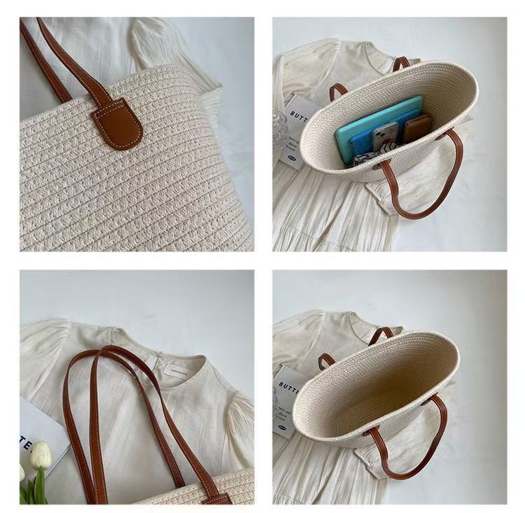 👜Handmade cotton woven shoulder bag👜