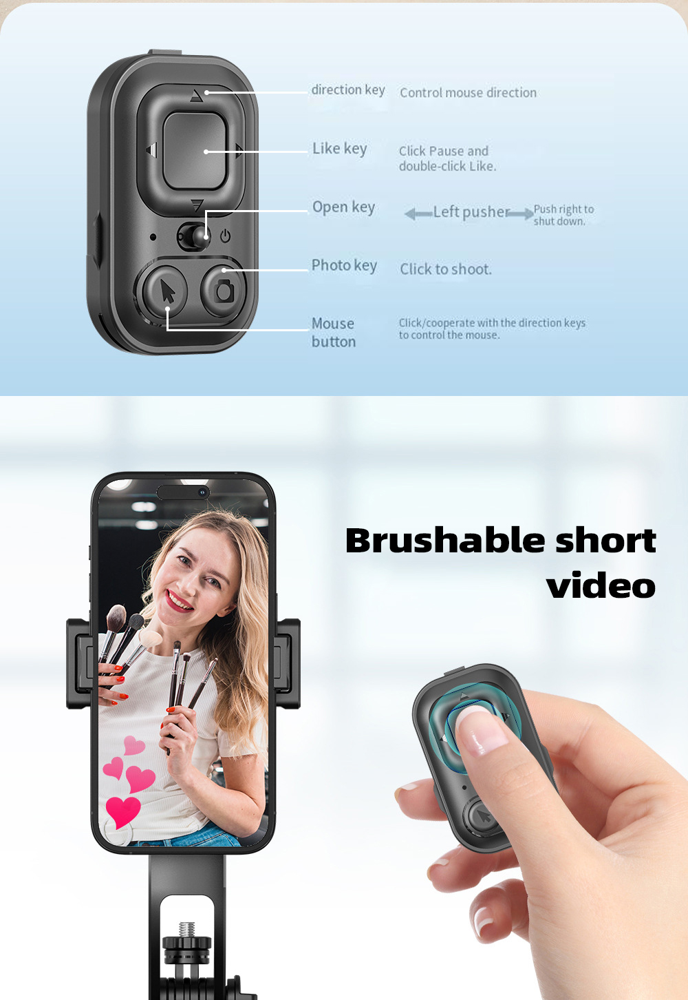 C17AI Smart Pan-tilt Selfie Stick