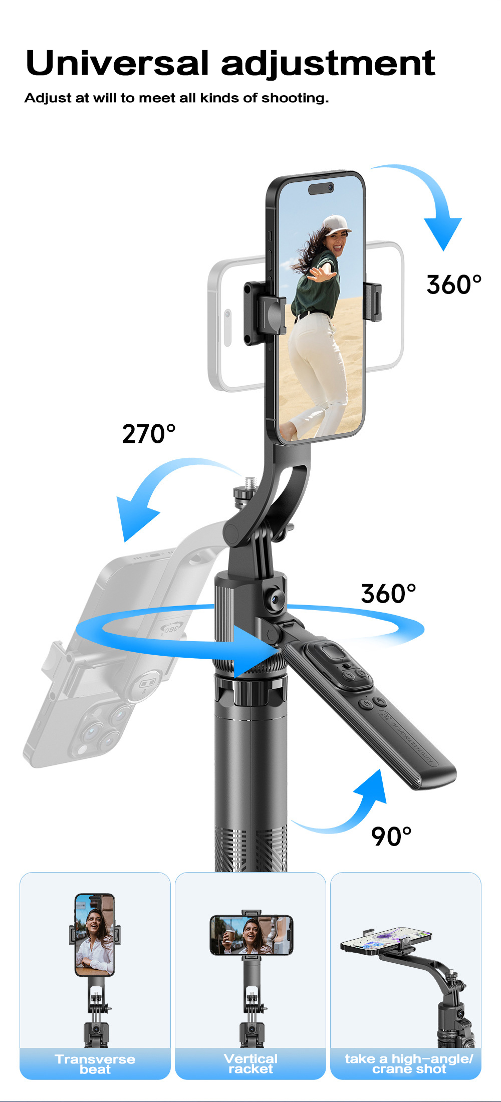 C17AI Smart Pan-tilt Selfie Stick