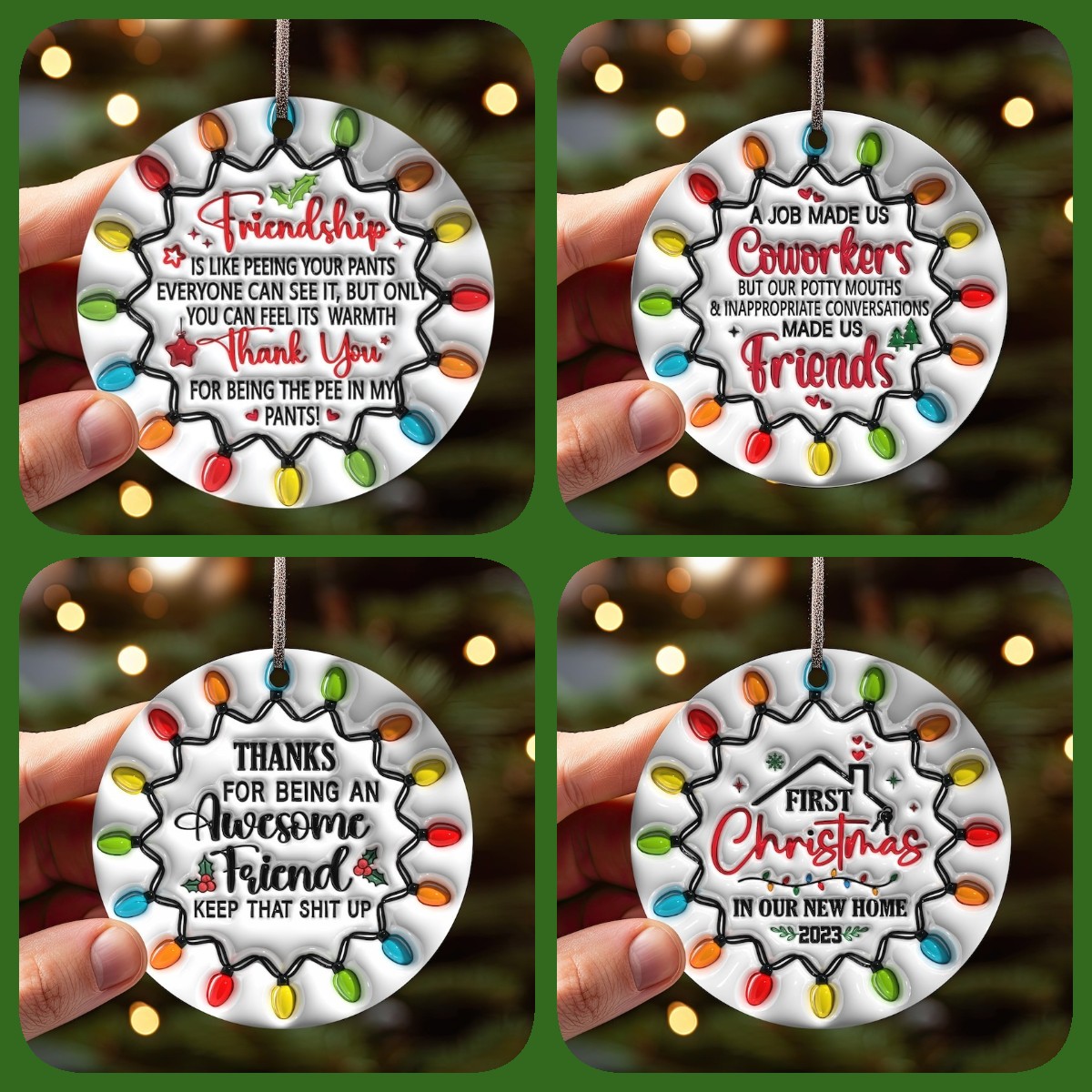🎁🎁Friendship Like Peeing Your Pants Ornament