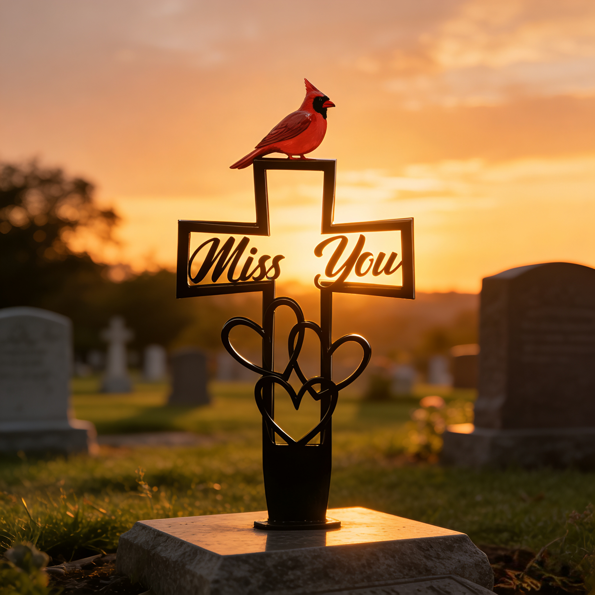 Metal Cemetery Memorial Plaque for Remembrance