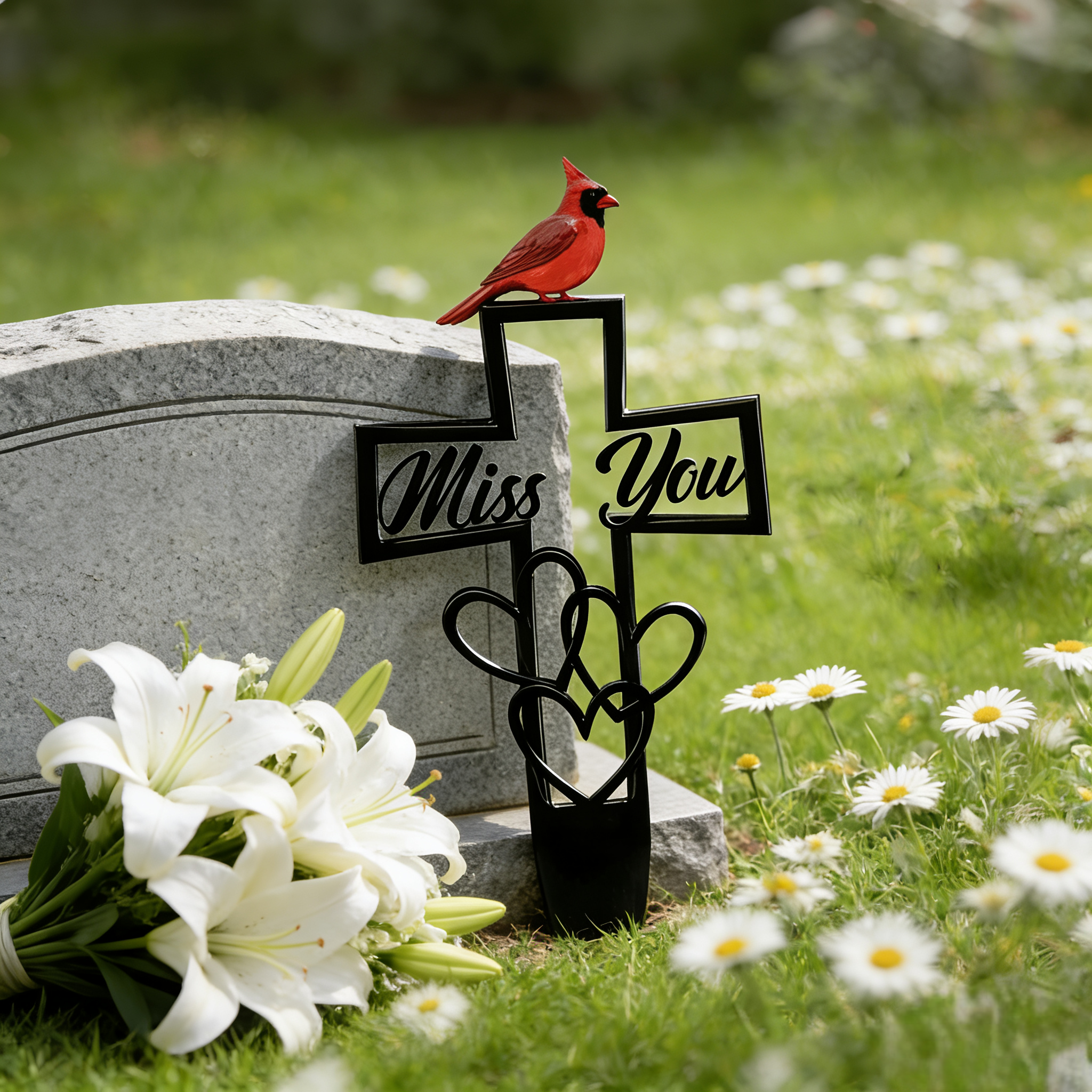 Metal Cemetery Memorial Plaque for Remembrance