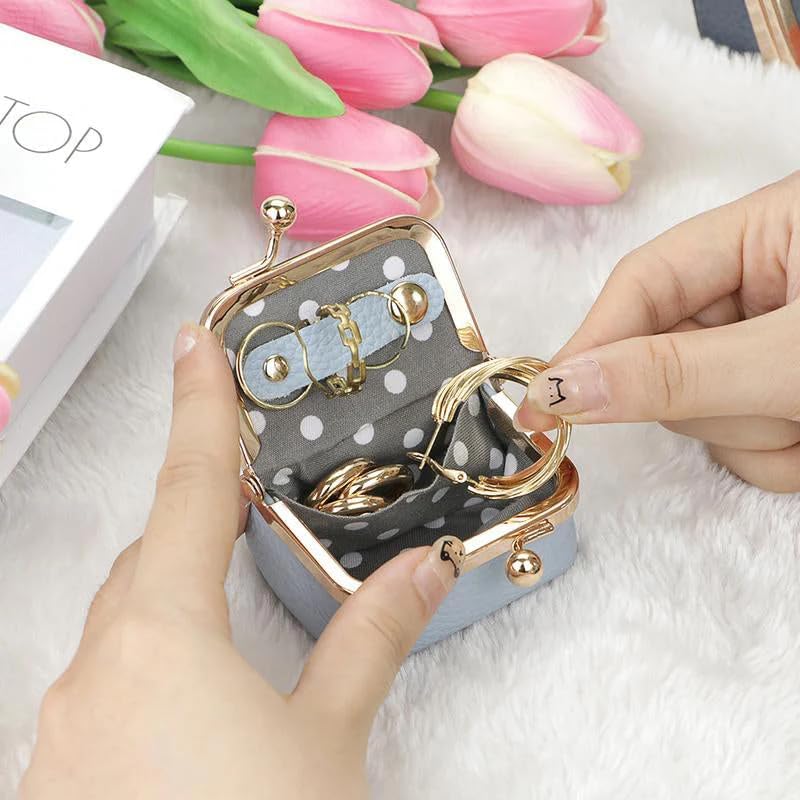 Mini leather jewelry box
