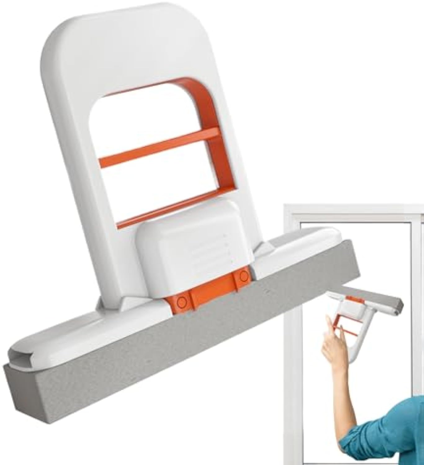 2-Piece Mini Folding Desk Mop - Portable Self-Squeezing Handheld Sponge Mop