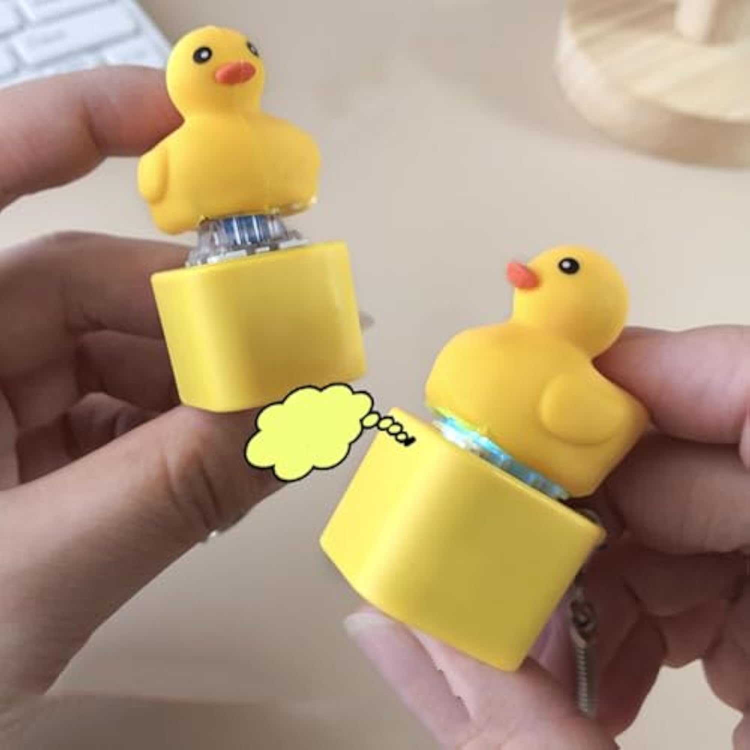 Duck Quacking Fidget Keychain