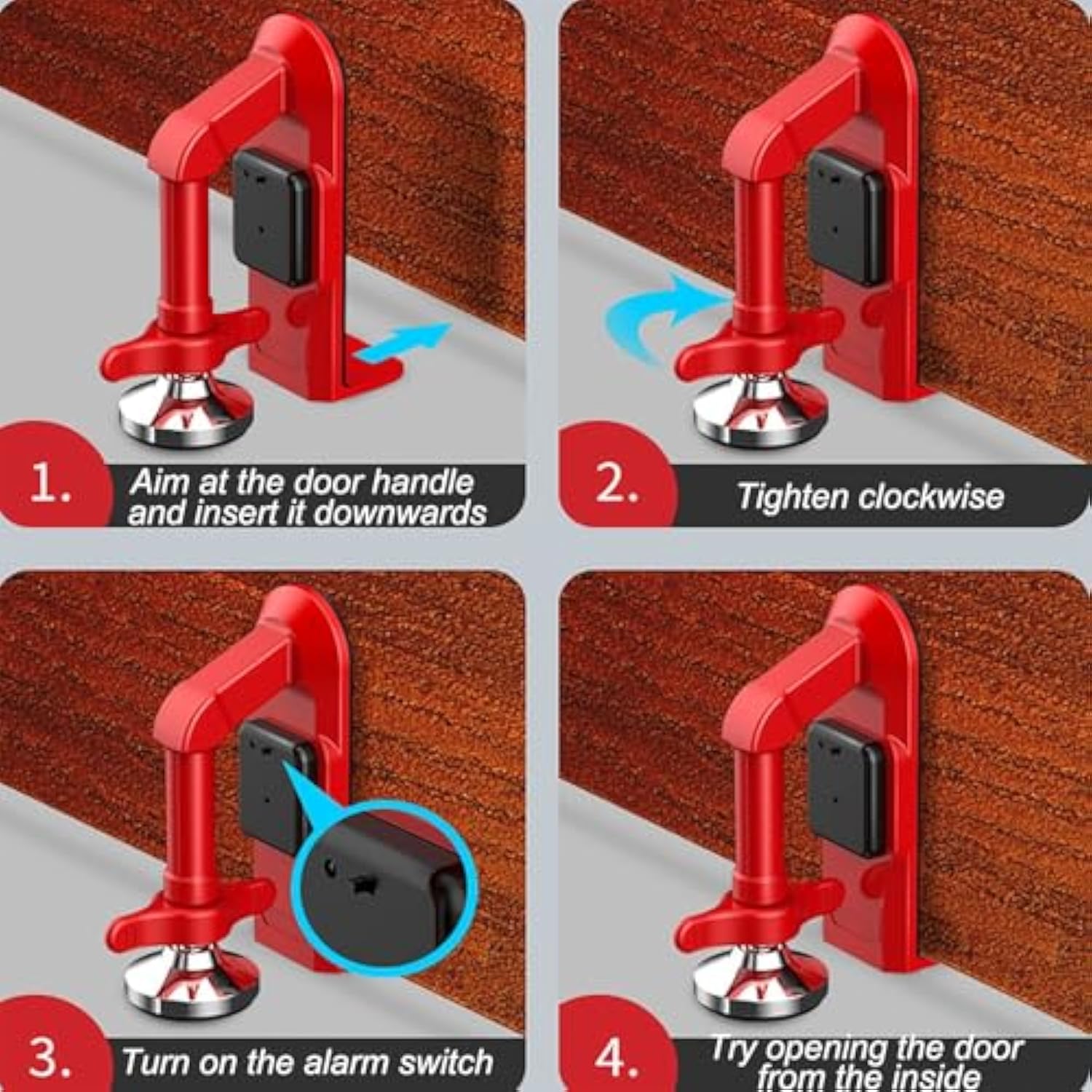 Travel anti-theft door stopper portable door lock