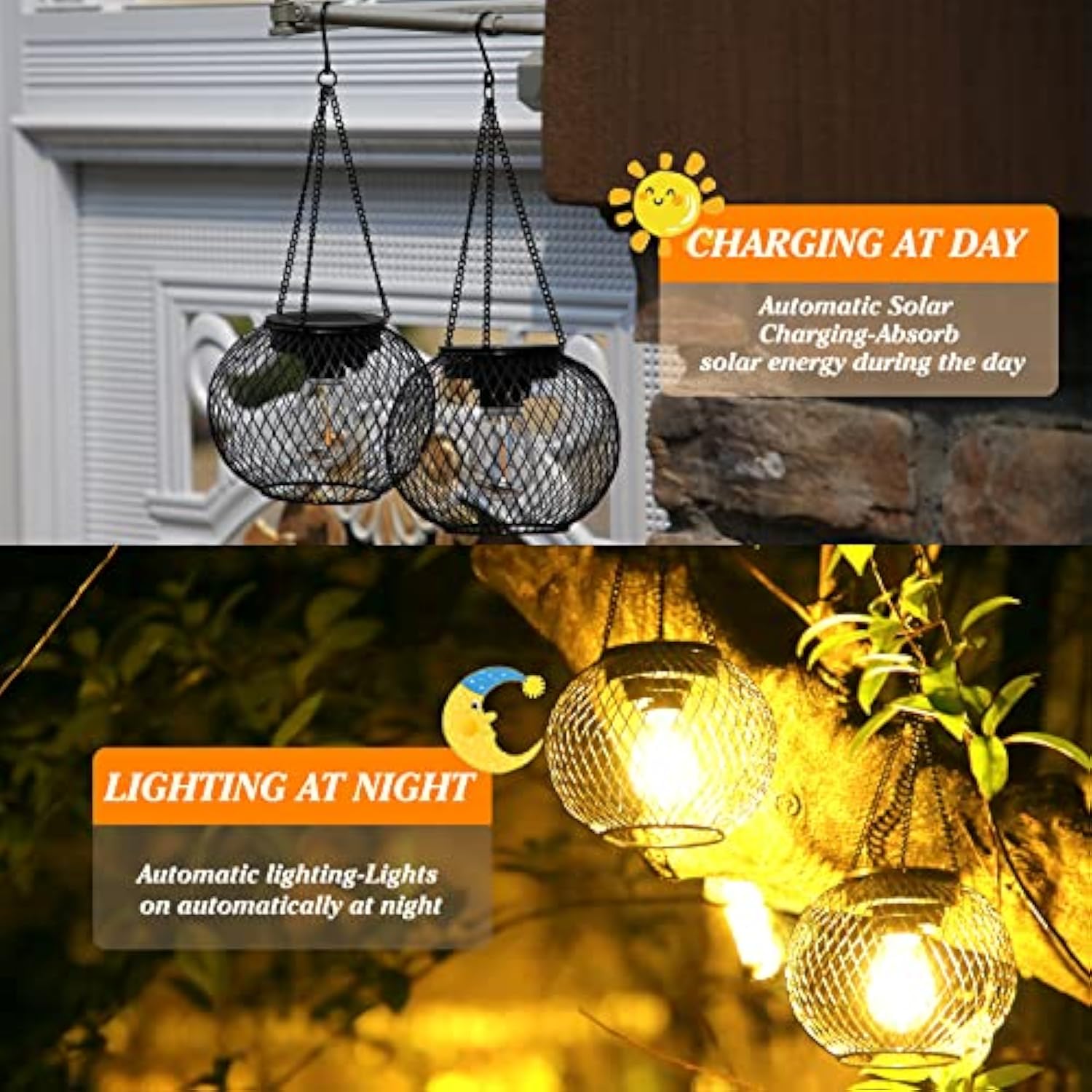 Outdoor hanging solar lights