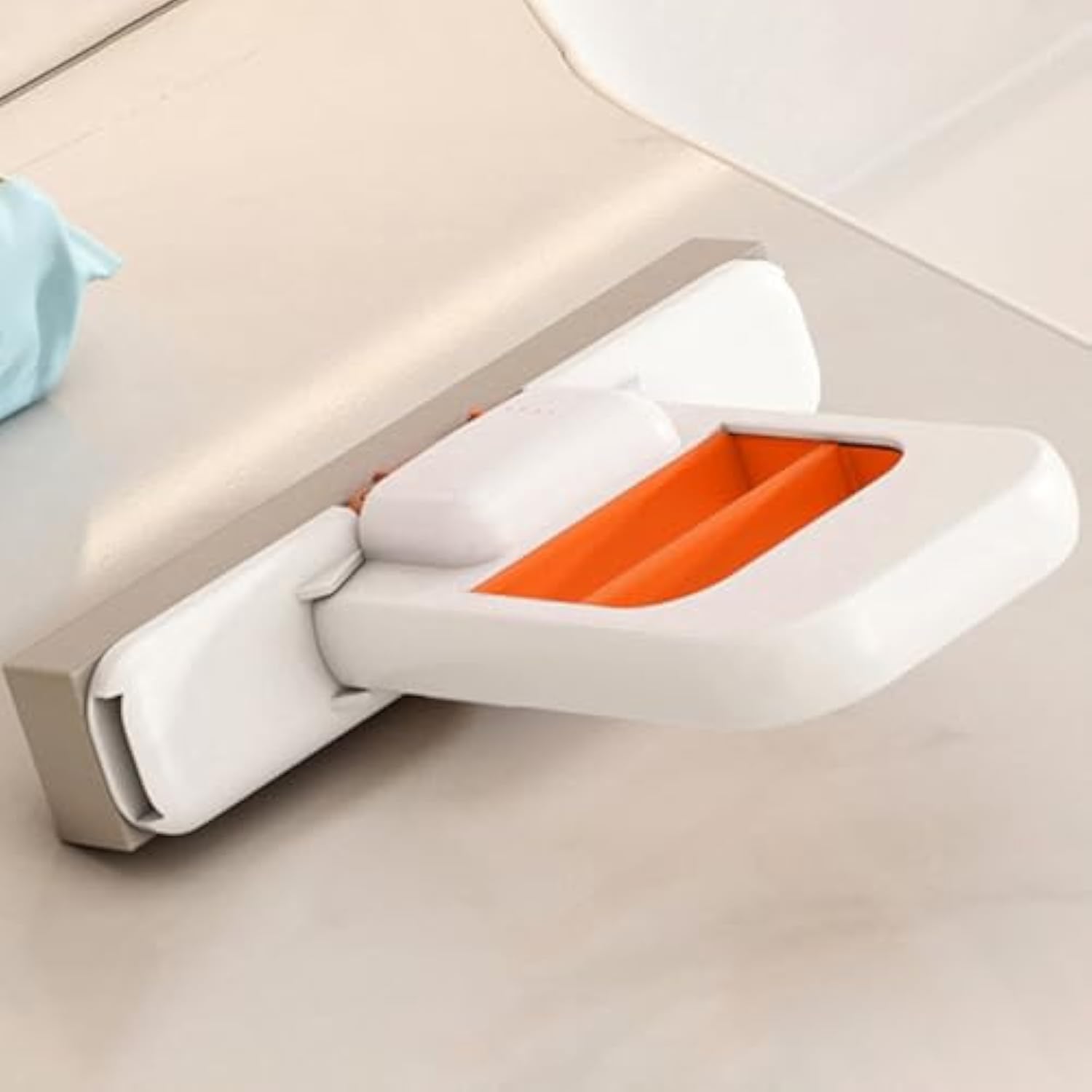 2-Piece Mini Folding Desk Mop - Portable Self-Squeezing Handheld Sponge Mop