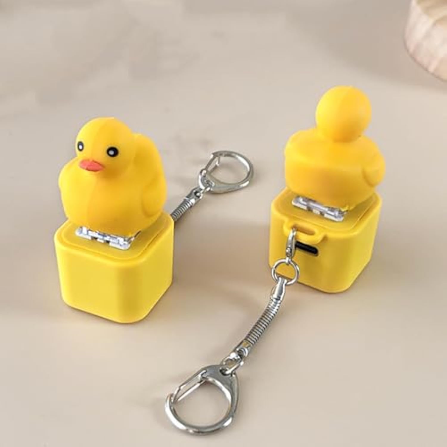 Duck Quacking Fidget Keychain