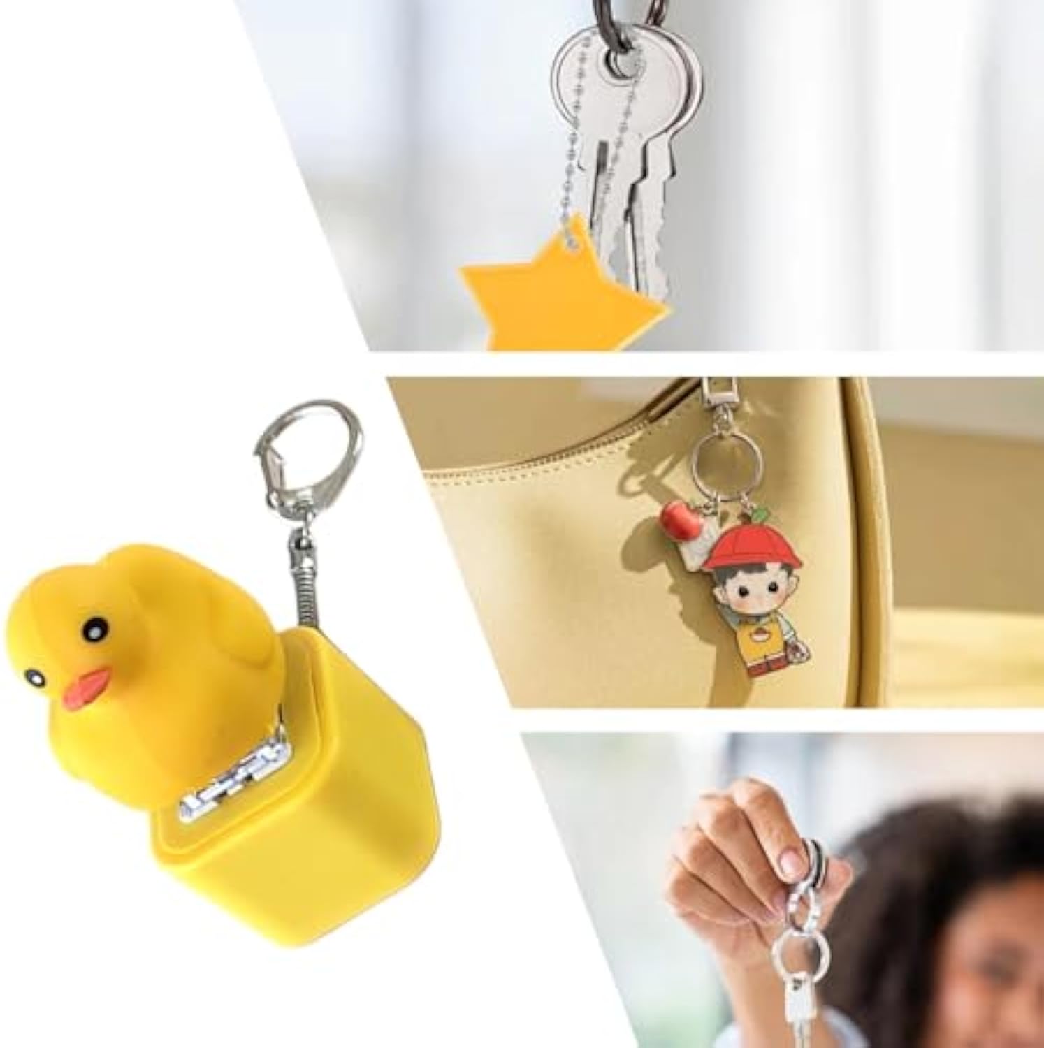 Duck Quacking Fidget Keychain