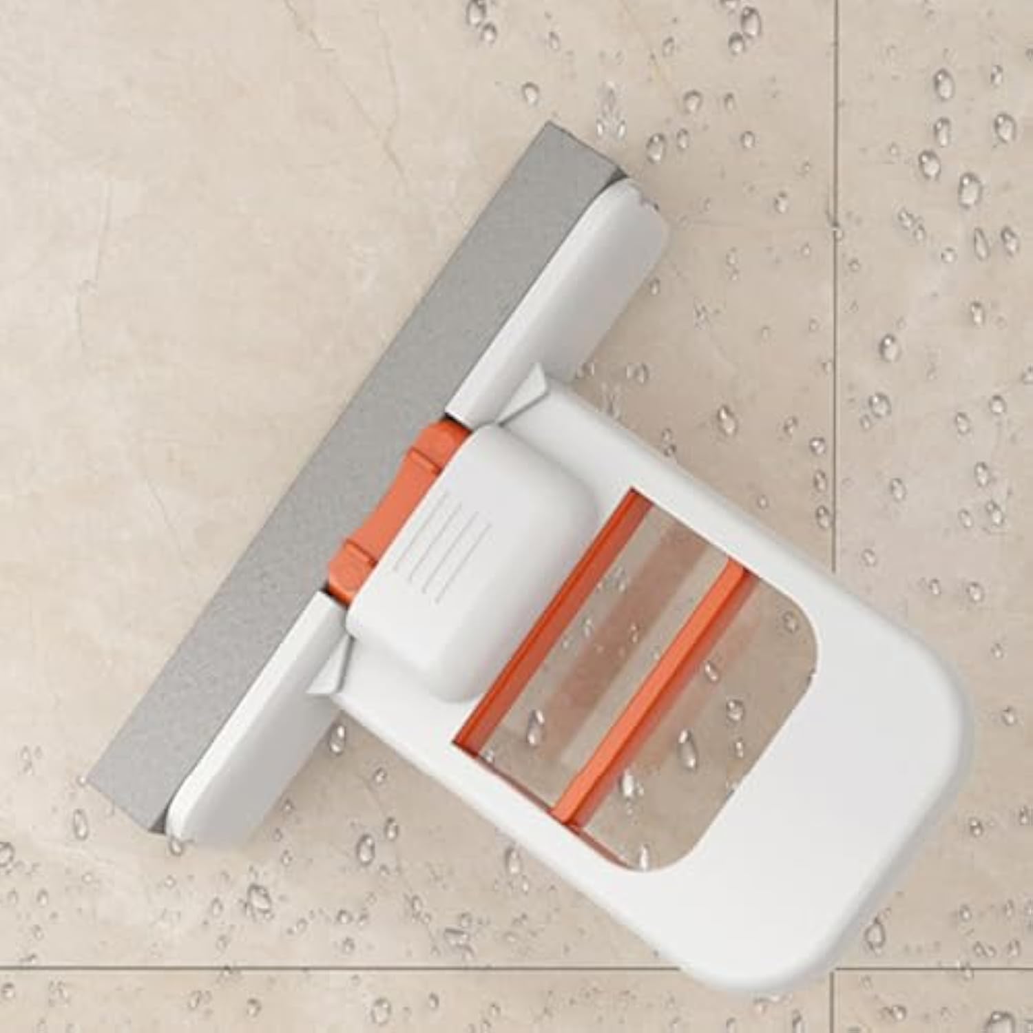 2-Piece Mini Folding Desk Mop - Portable Self-Squeezing Handheld Sponge Mop