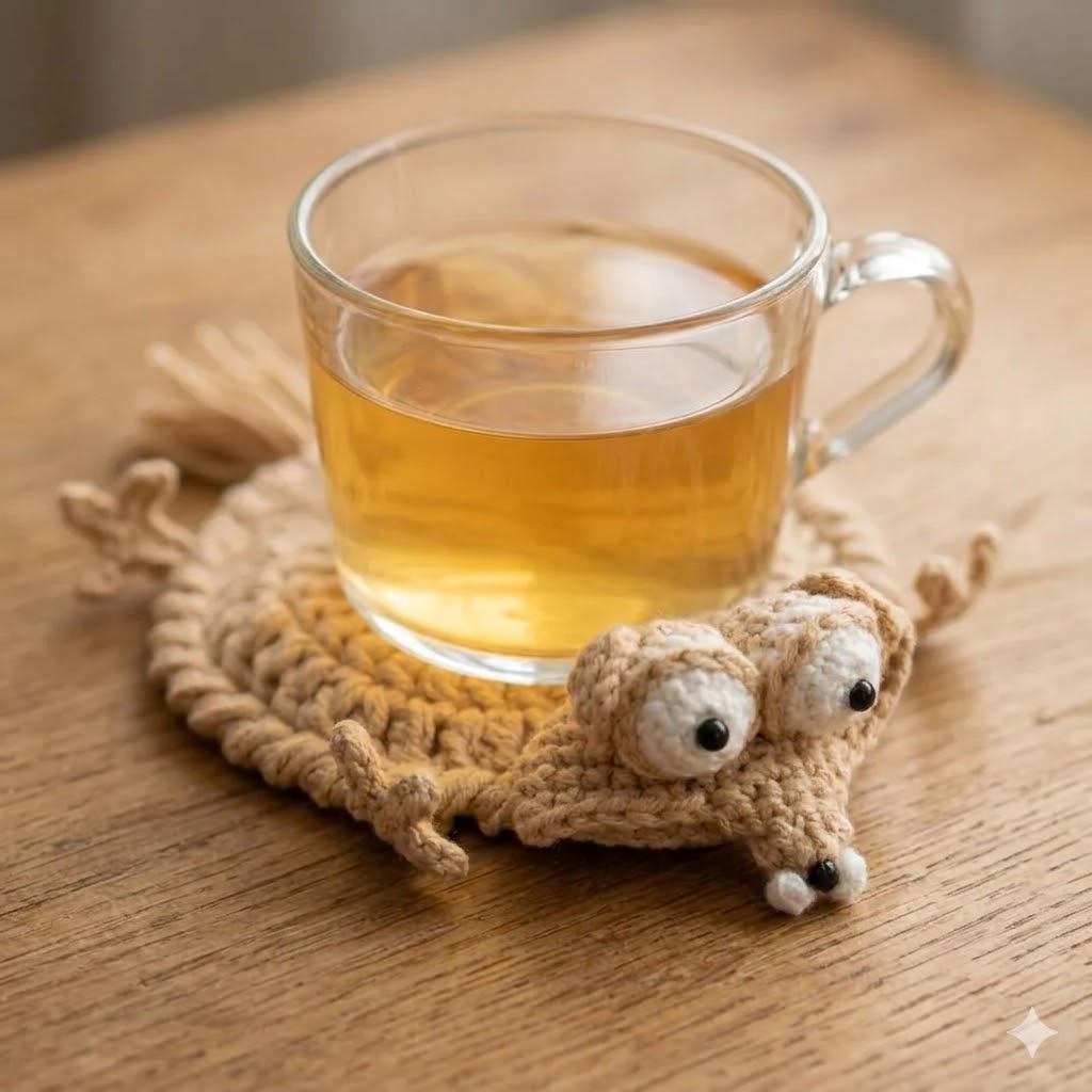 Funny Crochet Coaster