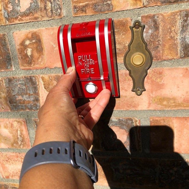 Handmade Commemorative Medal Gift for Firefighters Retro Doorbell