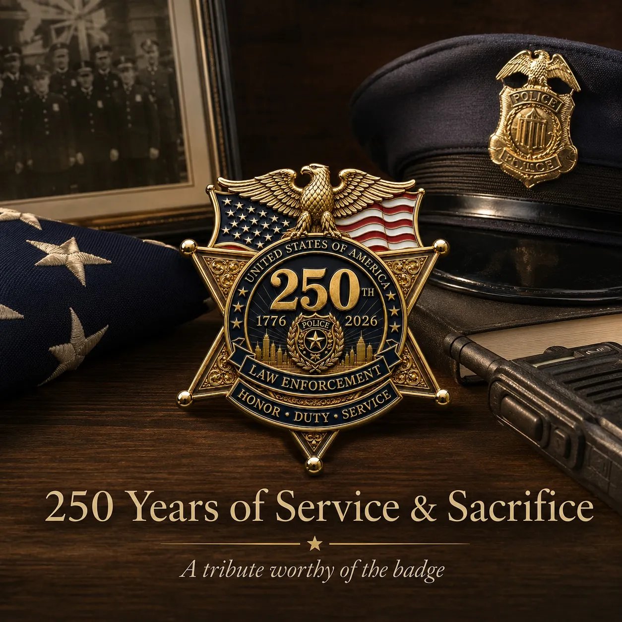 ⚡️Flash Sale 49% OFF - America 250 Law Enforcement Brooch
