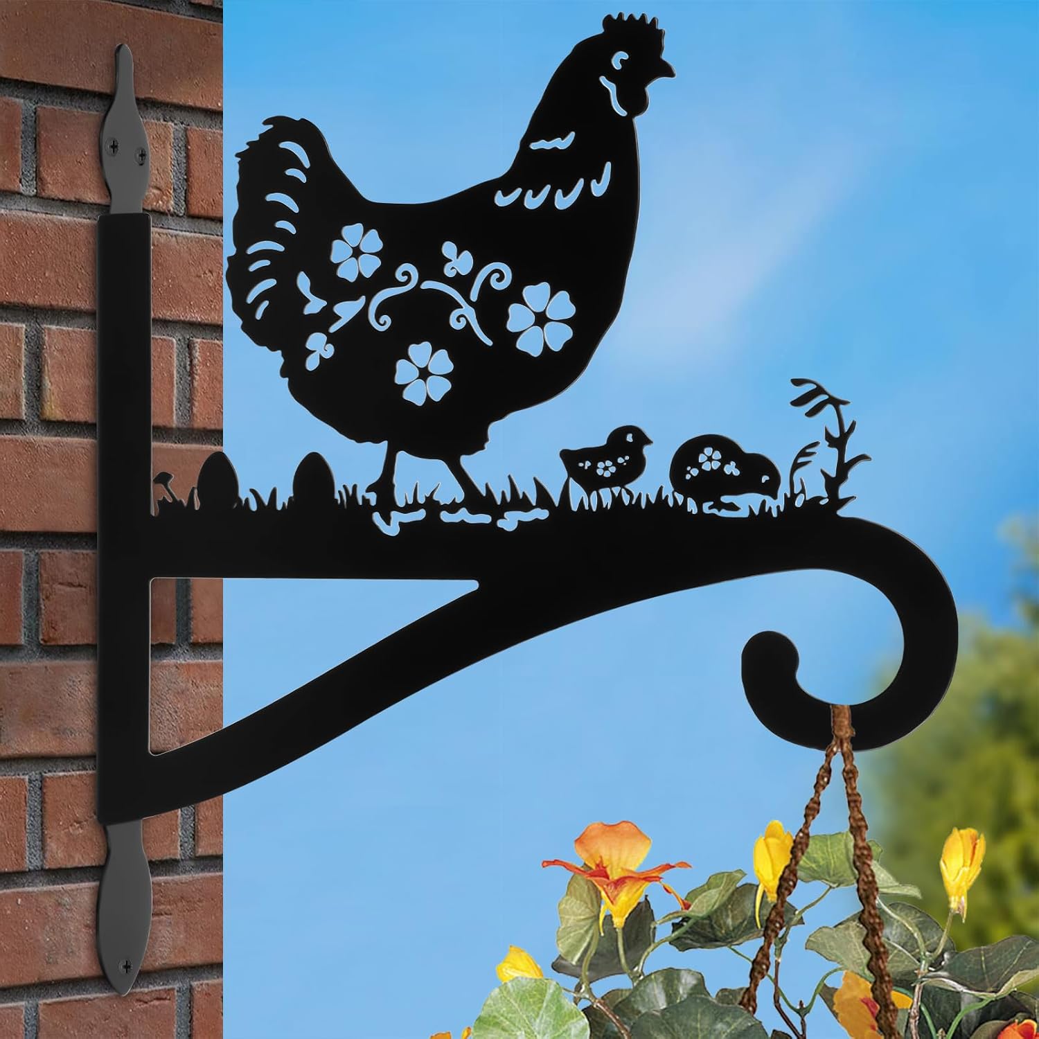 Metal Wall Mount Plant Hanger for Outdoor & Indoor Use