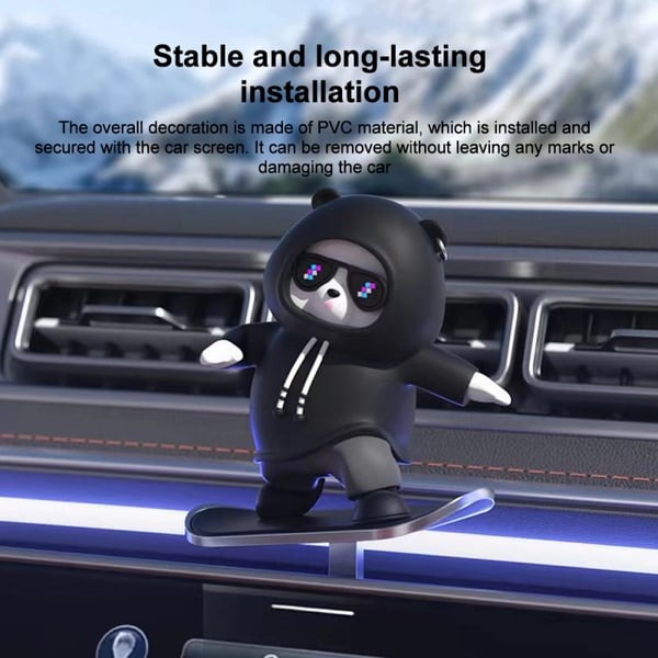 🔥Car decorations-Cartoon Bear Skateboard Doll