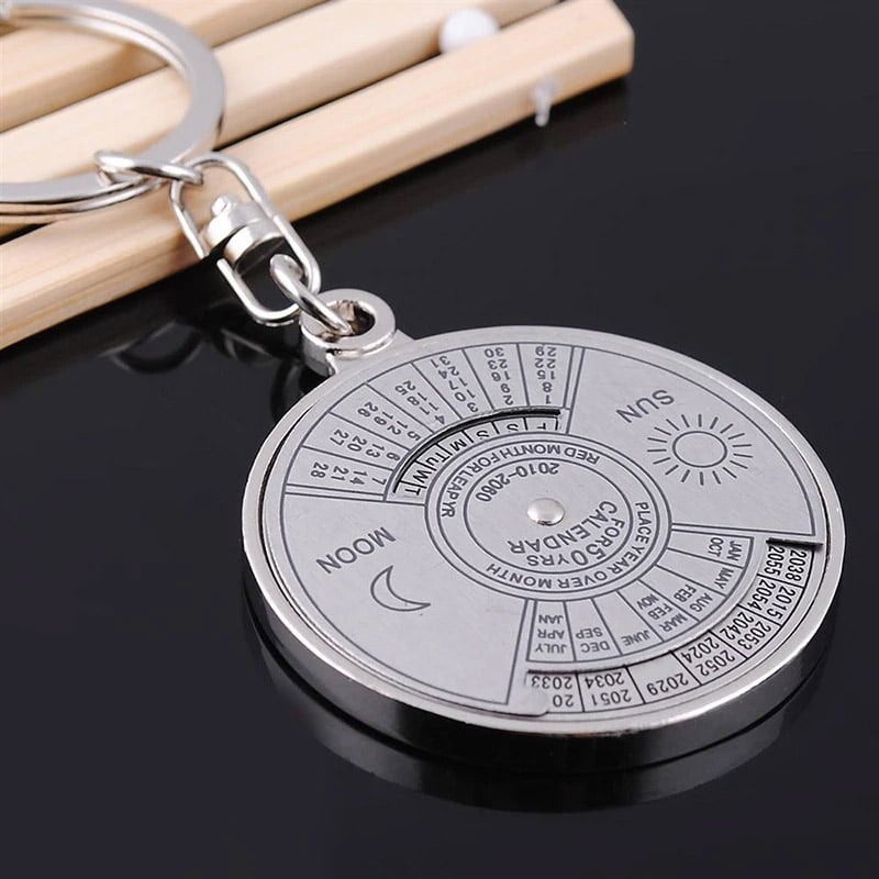 💥HOT SALE 49% OFF- Silver Perpetual Calendar Keychain