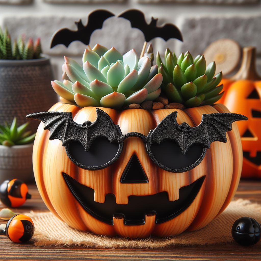 Pumpkin Planter Succulent Vase