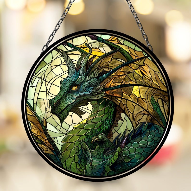 Colorful Dragon Suncatcher Ornament