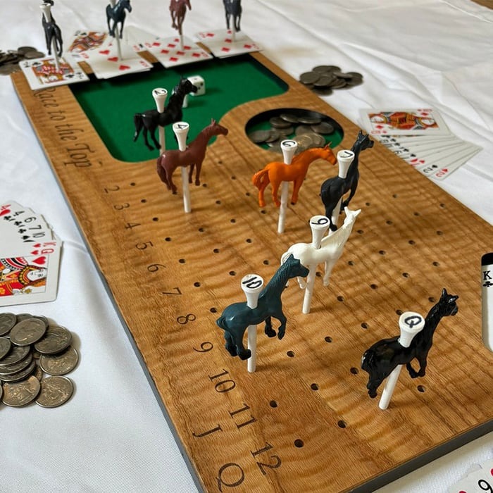 Horse Races Wood Handmade Party Game