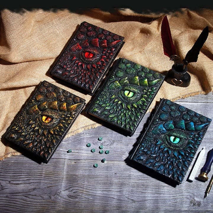 🐉Dragon Eye 3D Embossed Journal - Handmade Resin Engraved Notebook🐉