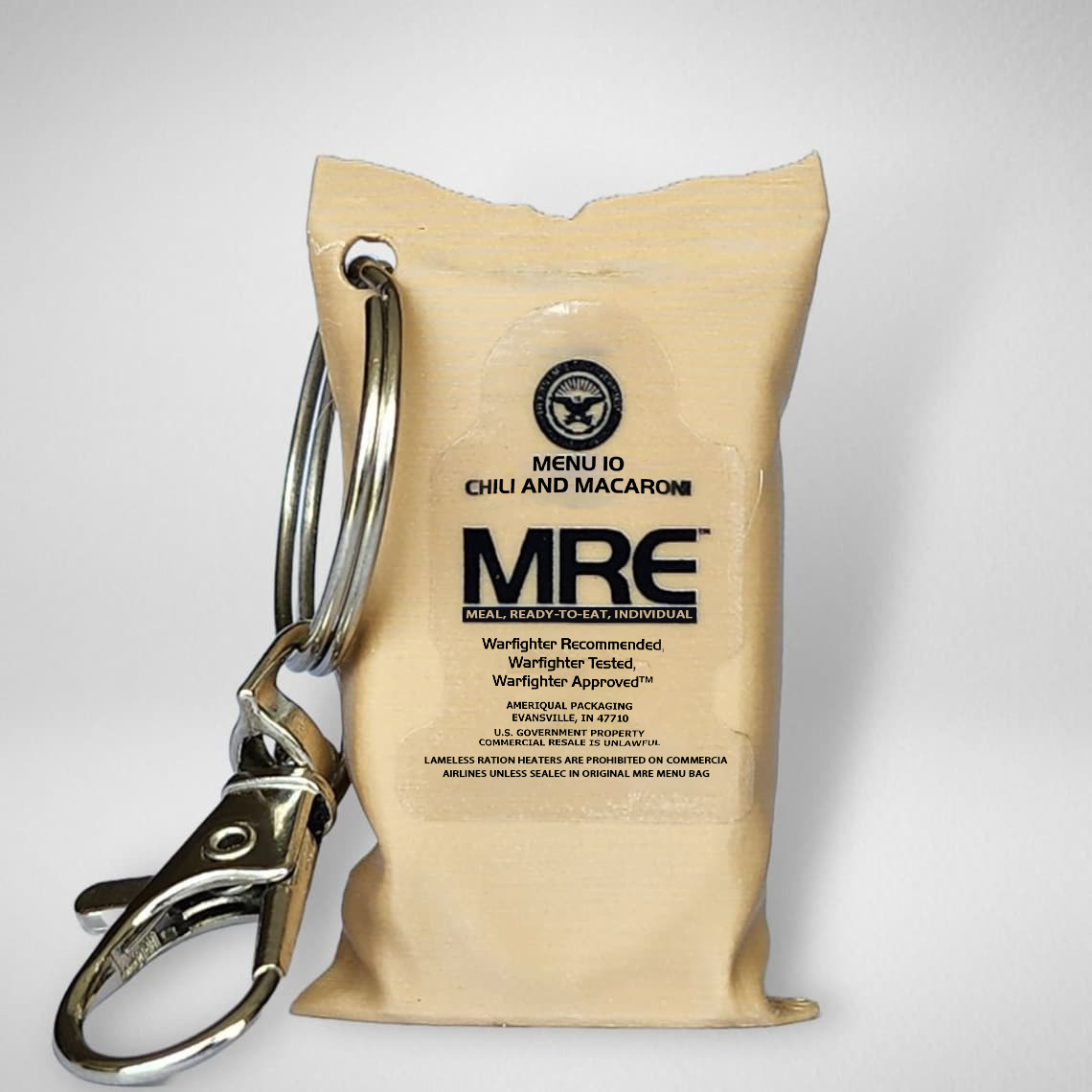 MRE Chili-Mac Keychain -Great Military gift for Army