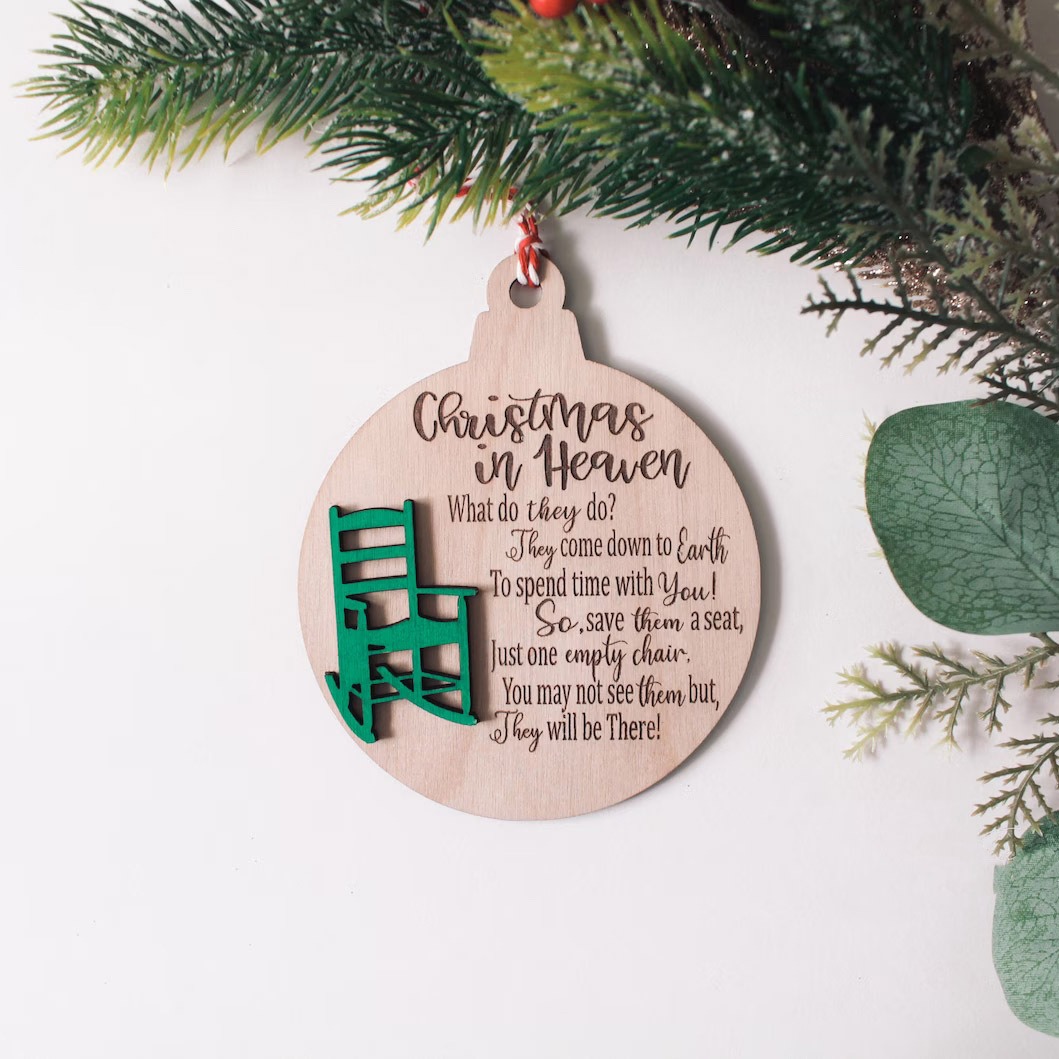 🎄Christmas in Heaven Rocking Chair Ornament❤️