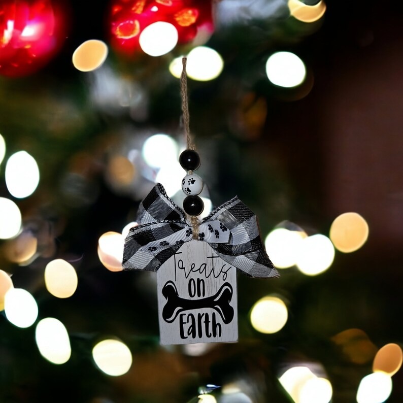 Pup Art Wooden Christmas Ornament