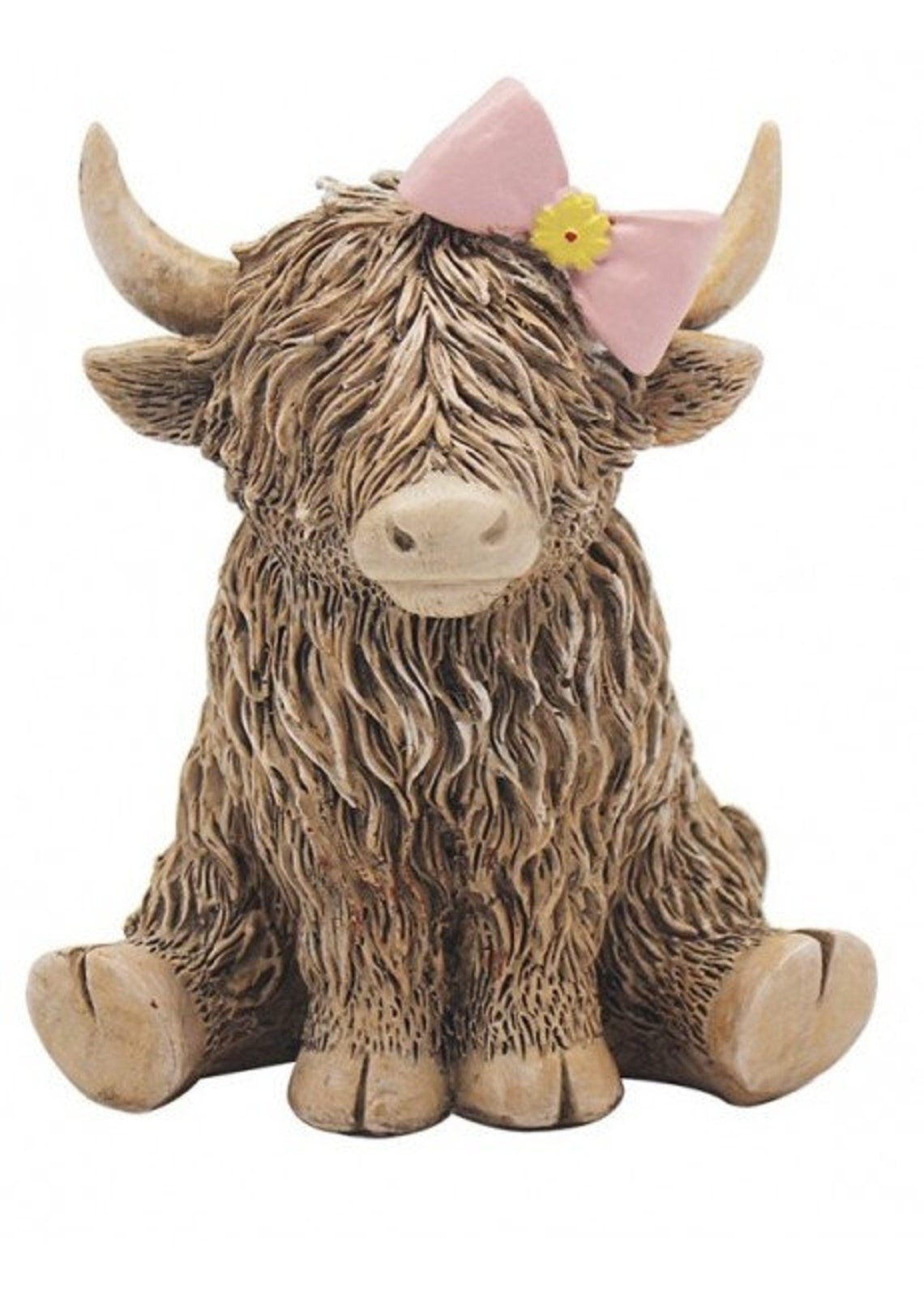 Cute Highland Cows Love Figurine