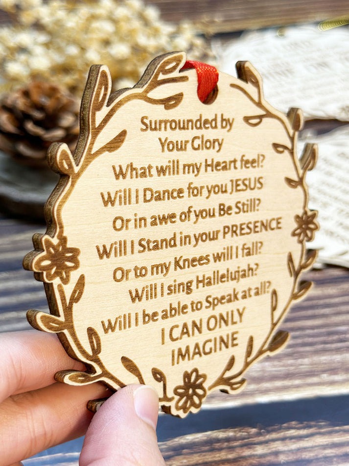 The Blessing Engraved Wood Ornament