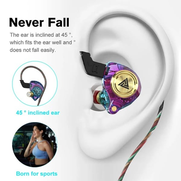 Wired Headphones With Mic, HiFi Subwoofer Noise Cancelling Wired Earphones for Game Sports