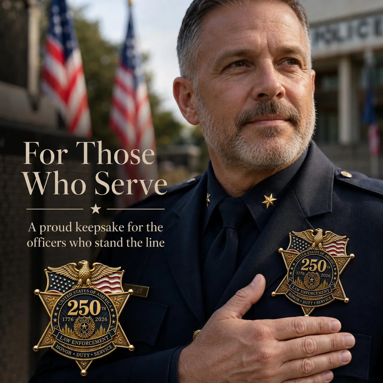⚡️Flash Sale 49% OFF - America 250 Law Enforcement Brooch
