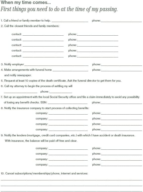 Putting Things In Order Organiser