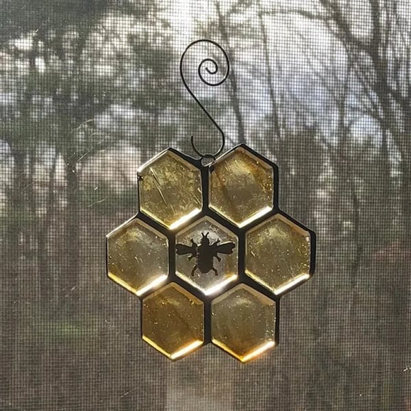 🐝Stained Glass Bee Ornament/Sun Catcher