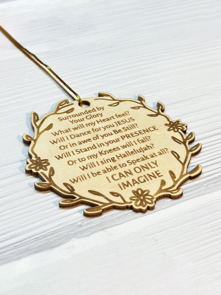 The Blessing Engraved Wood Ornament