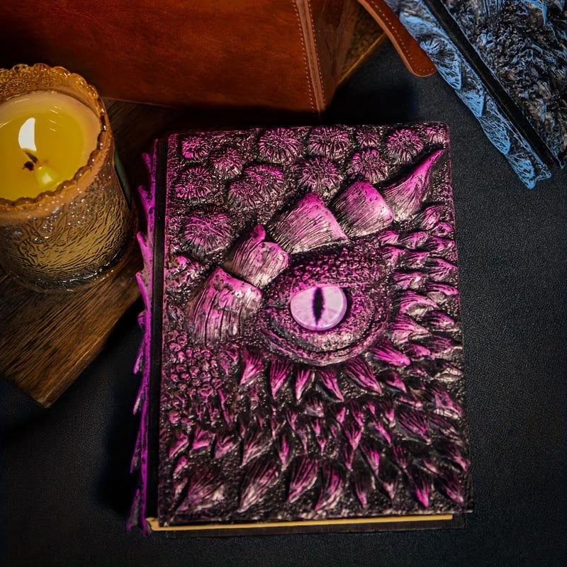 🐉Dragon Eye 3D Embossed Journal - Handmade Resin Engraved Notebook🐉