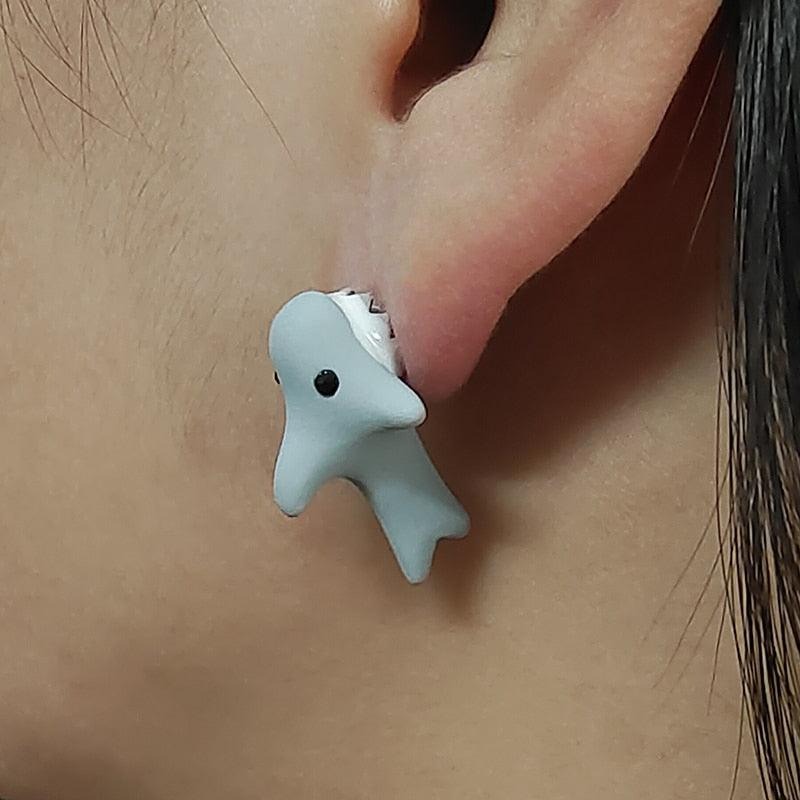 CUTE ANIMAL BITE EARRINGS 🦖🐕🦈🐋