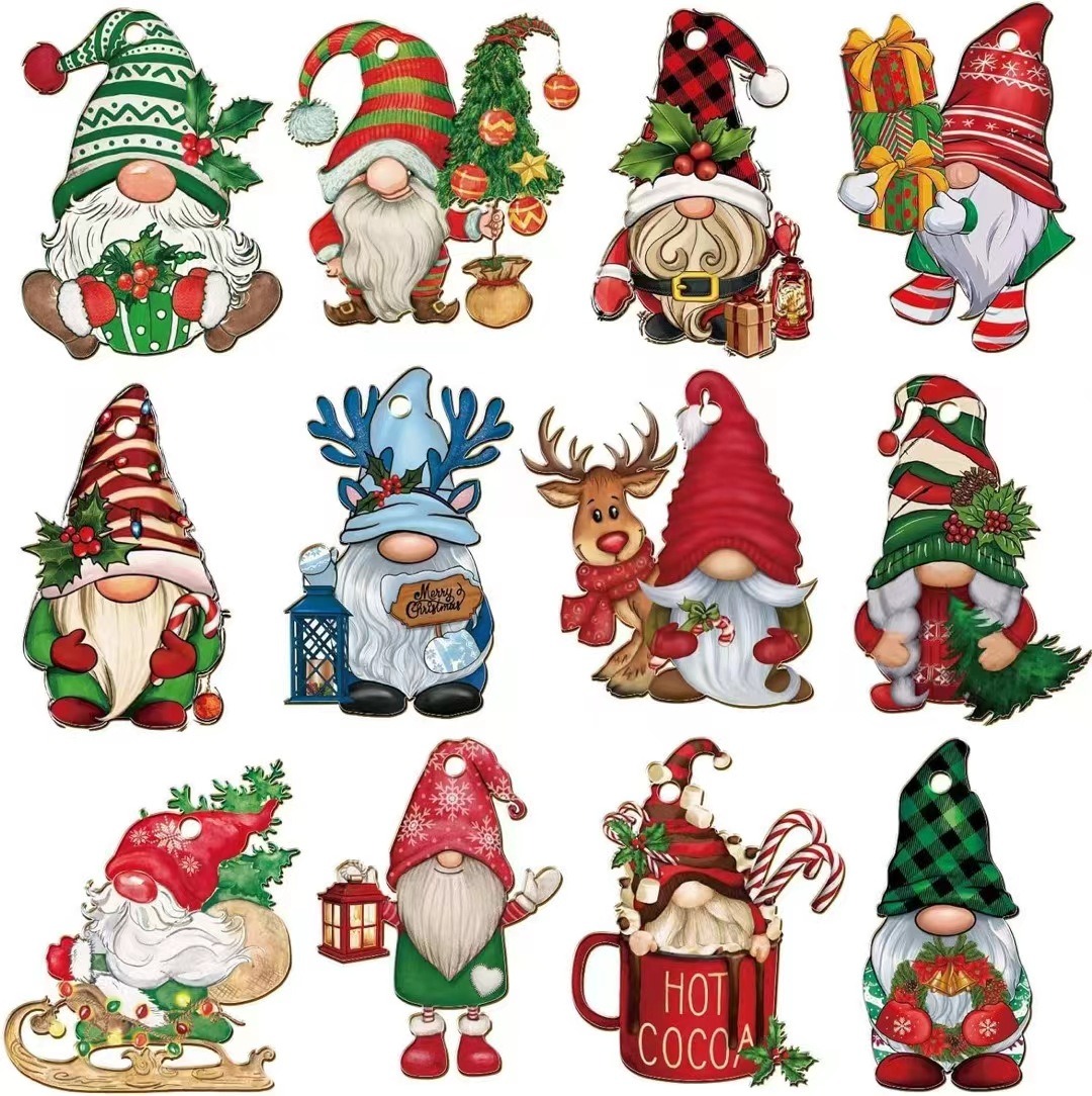 🔥Pre-Sale 50% OFF🔥 - 12 Pieces Christmas Wooden Gnome Ornaments