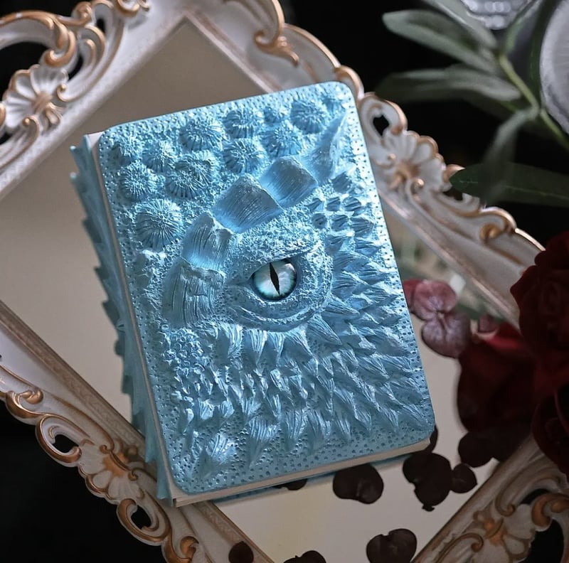 🐉Dragon Eye 3D Embossed Journal - Handmade Resin Engraved Notebook🐉