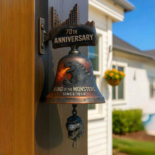 Godzilla 70th Anniversary King Of The Monsters Cast Iron Doorbell