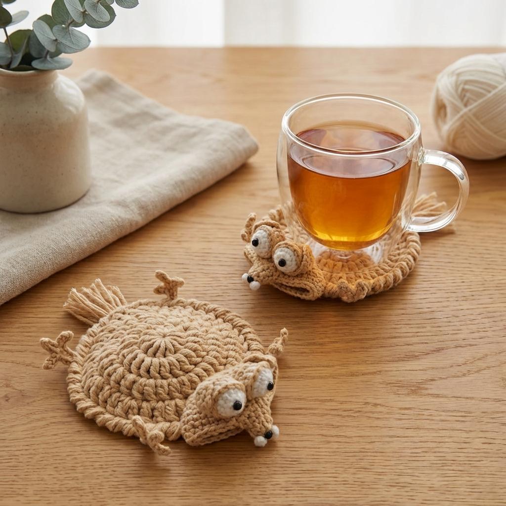 Funny Crochet Coaster