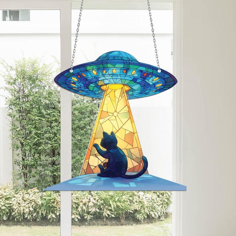 🛸UFO Window Decorations — Alien UFO Abduction Window Decorations