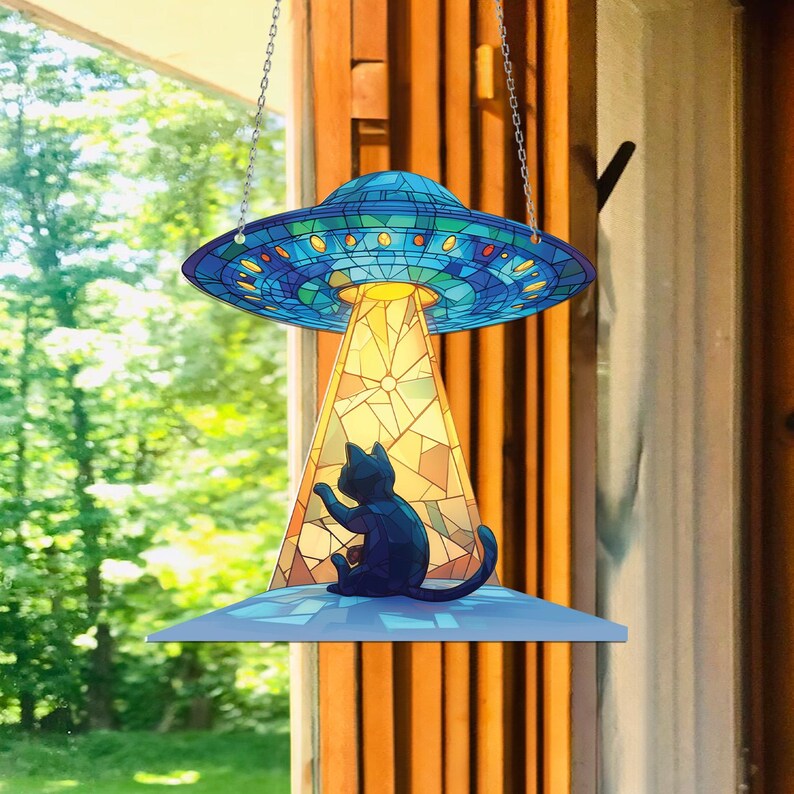 🛸UFO Window Decorations — Alien UFO Abduction Window Decorations