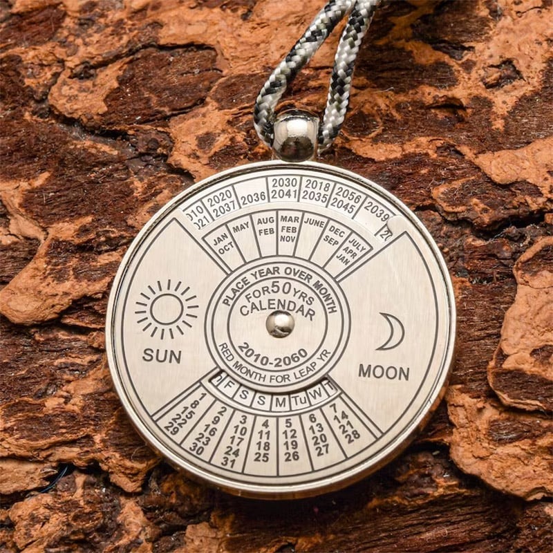 💥HOT SALE 49% OFF- Silver Perpetual Calendar Keychain